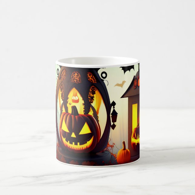 Personalized Wonder Forest Pumpkin Halloween Coffee Mug (Center)