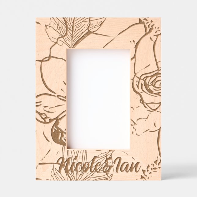 Personalized Wood Art  Engraved Frames (Front)