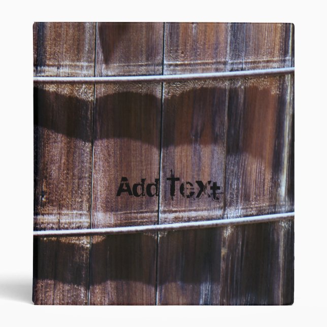 Personalized - Wood Board 3 Ring Binder (Front)