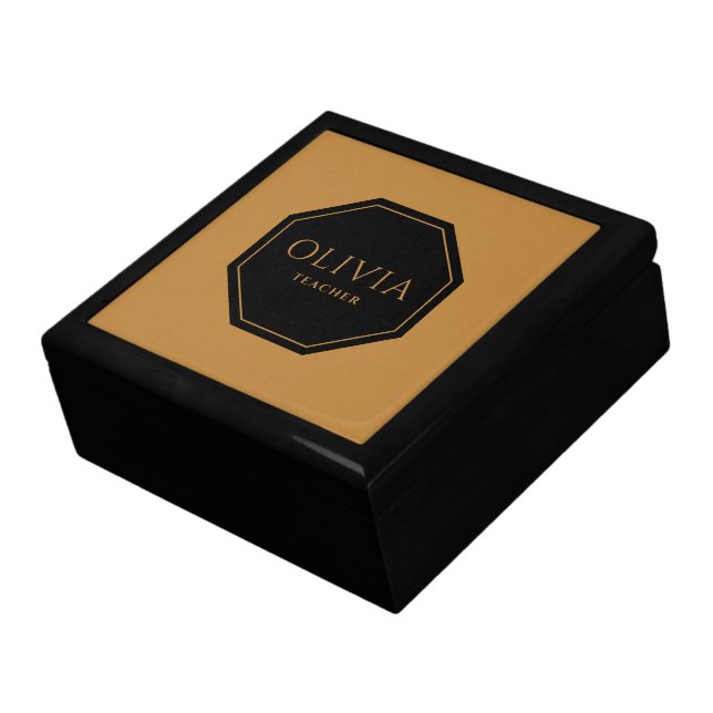 Personalized Wood Box Featuring Name & Profession (Side)