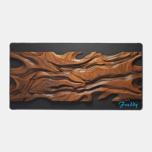 Personalized Wood Carving Panel Desk Mat