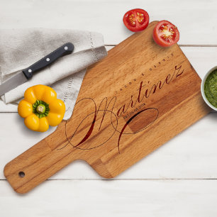 Personalized Wood Cutting Board w/Handle