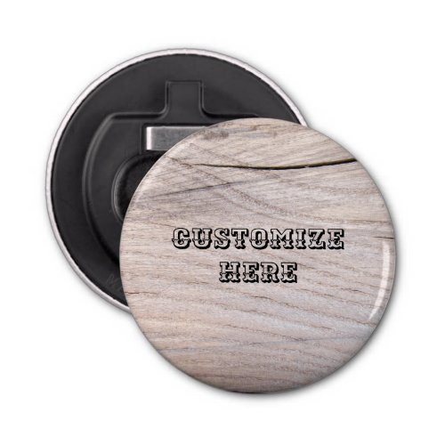 Personalized Wood Design Magnet Bottle Opener