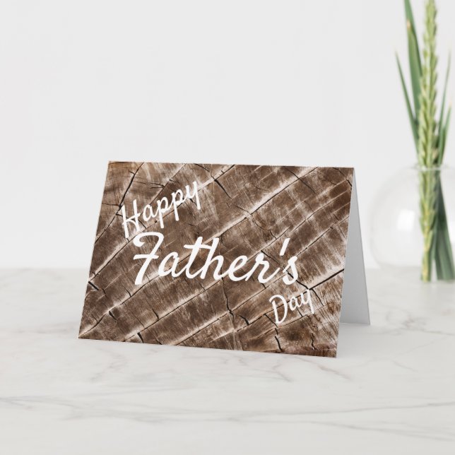Personalized Wood Grain Pattern Card (Front)