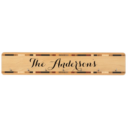 Personalized Wood Key Rack (Front)
