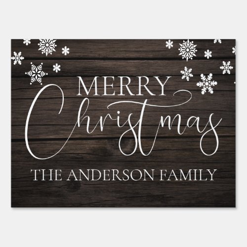 Personalized Wood Merry Christmas Greeting Sign