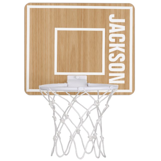 Personalized Wood Mini Basketball Hoop (Front)