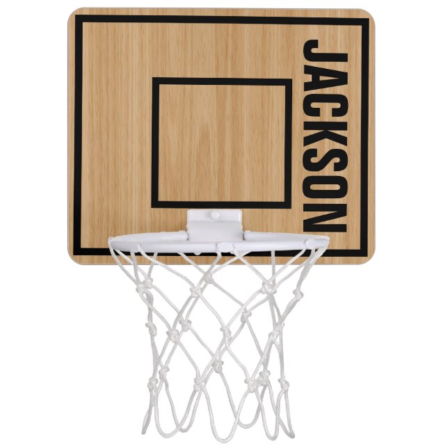 Personalized Wood Mini Basketball Hoop (Front)
