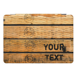 Personalized - Wood Planks Stamped w &quot;Made in USA&quot; iPad Pro Cover