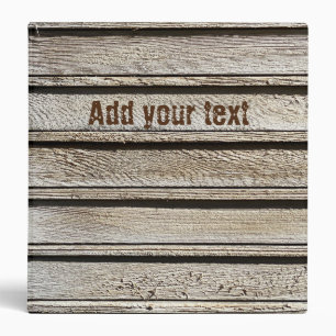 Personalized Wood Texture Cool Unique  3 Ring Binder