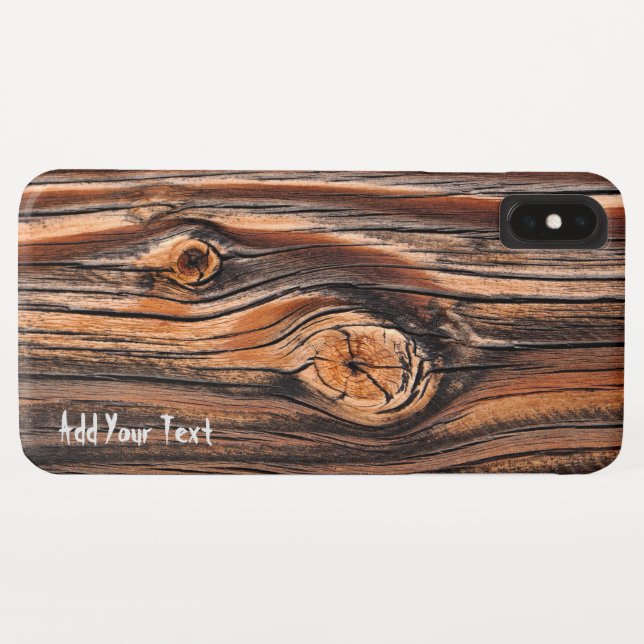 Personalized Wood Texture Cool Unique Case-Mate iPhone Case (Back (Horizontal))