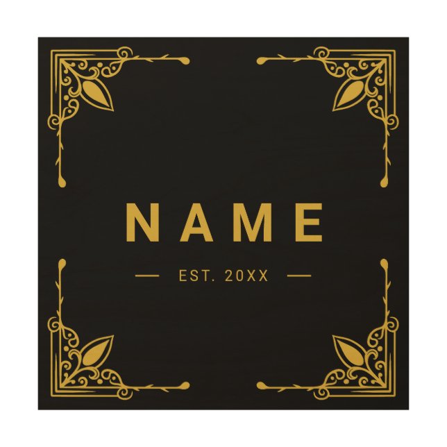 Personalized Wood Wall Art with Your Text (Front)