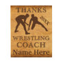 Personalized Wood Wall Art Wrestling Coach Gifts