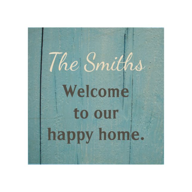 Personalized Wood Welcome Sign (Front)
