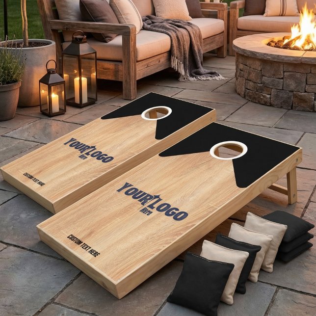 Personalized Wood with Custom Logo and Text Cornhole Set (Personalized Wood Cornhole Set with Custom Logo and Text)