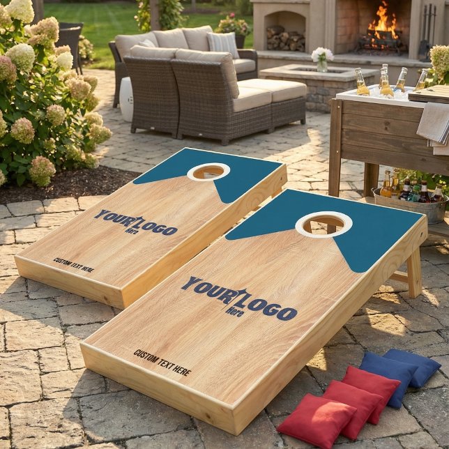 Personalized Wood with Custom Logo and Text Cornhole Set (Personalized Wood Cornhole Set with Custom Logo and Text)