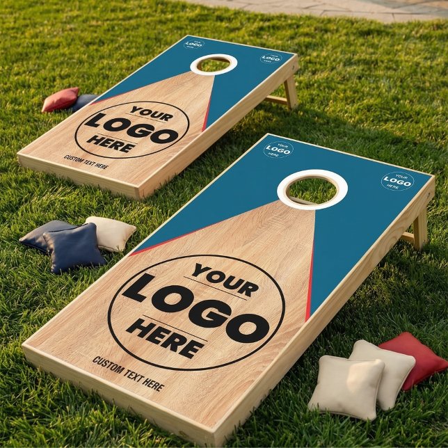 Personalized Wood with Custom Logo and Text Cornhole Set (Personalized Wood Cornhole Set with Custom Logo and Text)