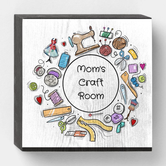 Personalized Wooden Art Box Sign (Front Horizontal)