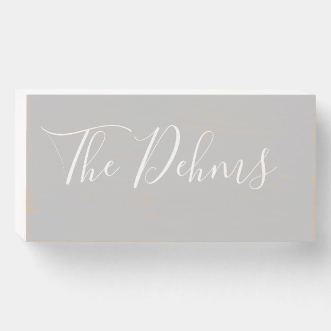 PERSONALIZED wooden  box sign (Front Horizontal)