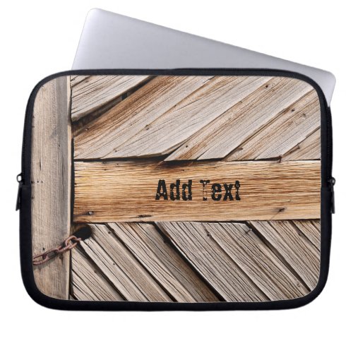 Personalized _ Wooden Doors with Chain  Laptop Sleeve