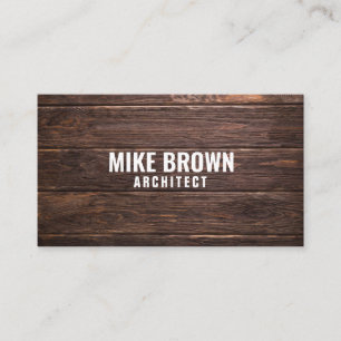 Personalized "Wooden Panels" (American) Business Card