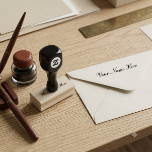 Personalized Wooden Rubber Stamp