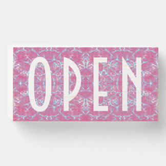 Personalized wooden sign open/closed