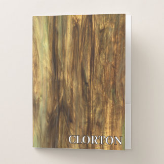 Personalized Woodgrain Presentation Folder