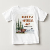 Personalized Woodland 1st Mother's Day Baby T-Shirt (Front)