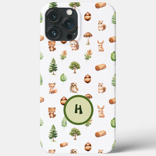 Personalized Woodland Animals Case-Mate iPhone Case (Back)
