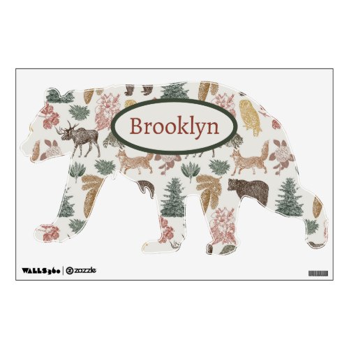 Personalized Woodland Animals Wall Decal
