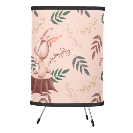 Personalized Woodland BABY Nursery Lamp (Right)