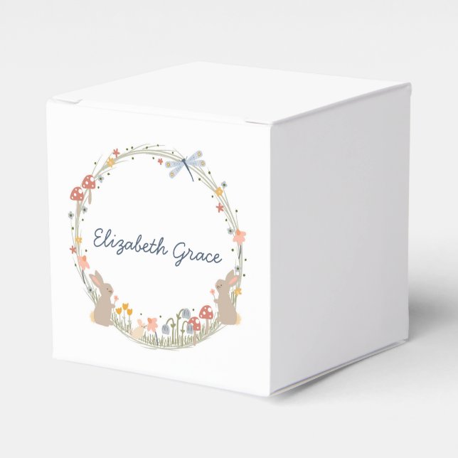 Personalized Woodland Baby Shower Gift Box (Front Side)