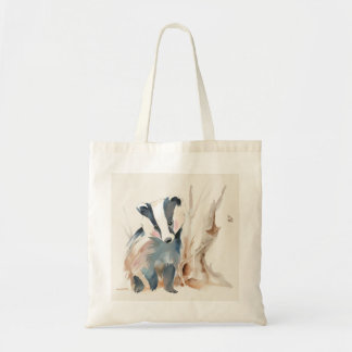 Personalized Woodland Badger Tote Bag