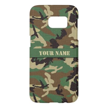 Personalized Woodland Camo Samsung Galaxy S7 Case by s_and_c at Zazzle