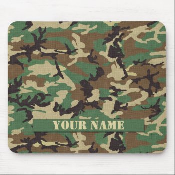 Personalized Woodland Camouflage Mousepad by s_and_c at Zazzle
