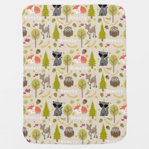 Personalized Woodland Creatures Blanket