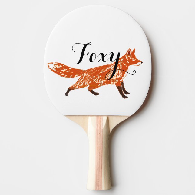 Personalized Woodland Creatures Fox Ping-Pong Paddle (Front)