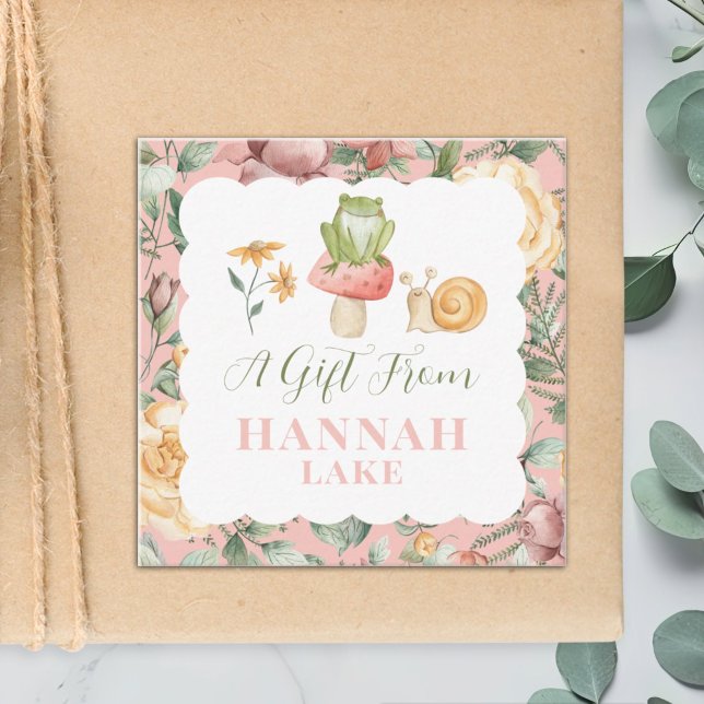 Personalized Woodland Fairy floral Girls Gift Enclosure Card (Creator Uploaded)