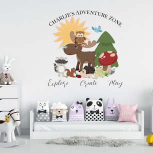 Personalized Woodland Forest Animal Wall Decal