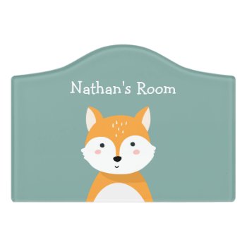 Personalized Woodland Fox Kids/nursery Door Sign by OS_Designs at Zazzle