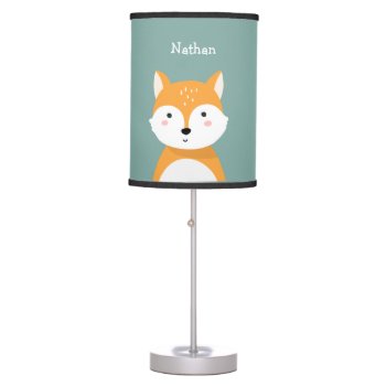Personalized Woodland Fox Nursery Lamp" Table Lamp by OS_Designs at Zazzle