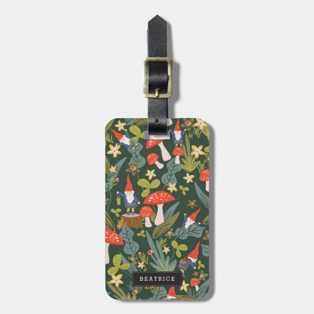 Personalized | Woodland Gnomes Luggage Tag (Front Vertical)