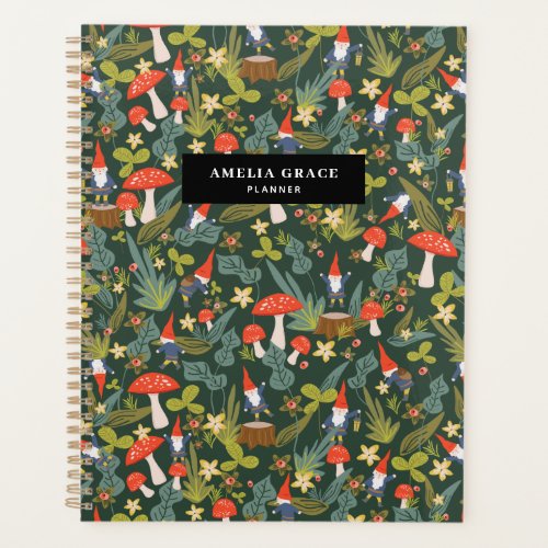 Personalized Woodland Gnomes Planner