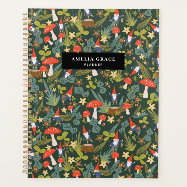 Personalized Woodland Gnomes Planner (Front)