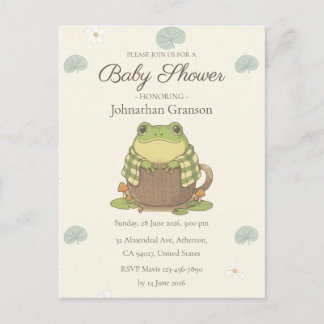 Personalized Woodland Meet Zochi Invitation Postcard