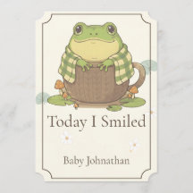 Personalized Woodland Meet Zochi Milestone Card