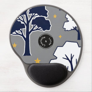Personalized Woodland Tree and Star Gel Mouse Pad
