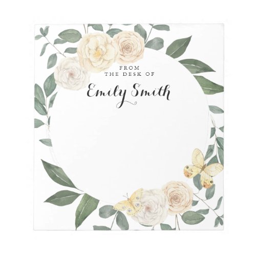 Personalized Woodland Wreath Notepad