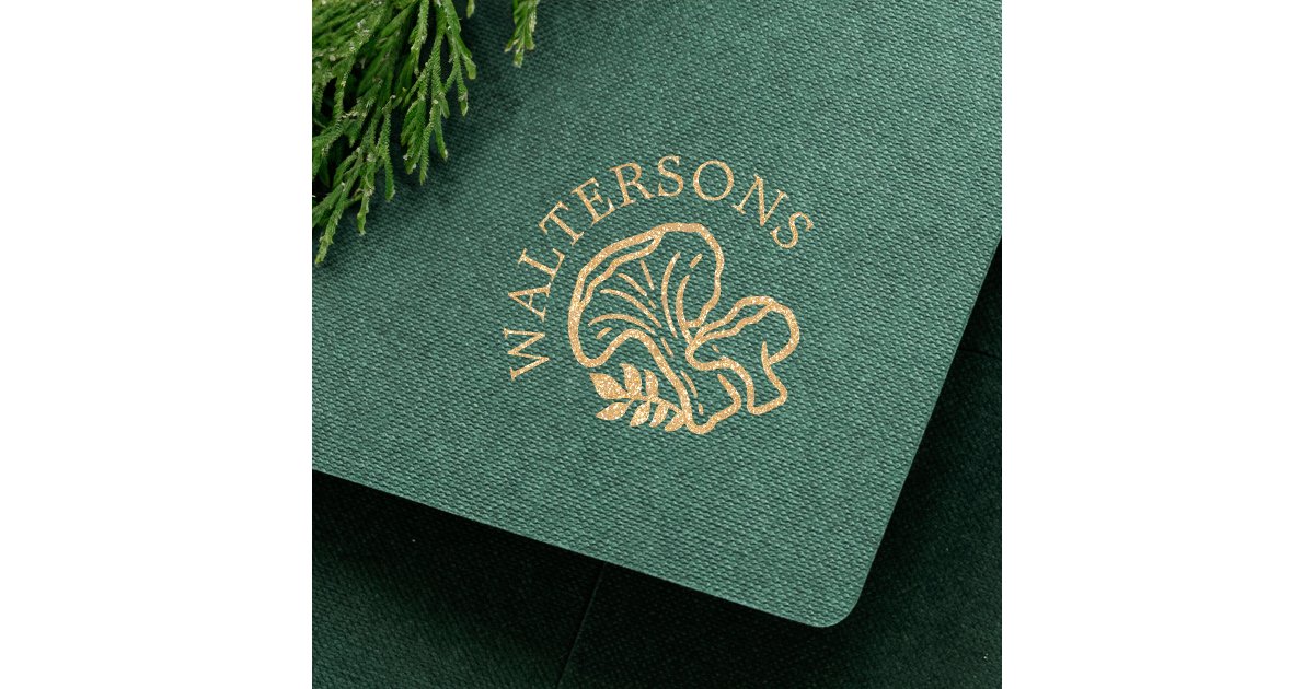 Personalized Woodsy Forest Mushrooms Wax Seal Stam Rubber Stamp